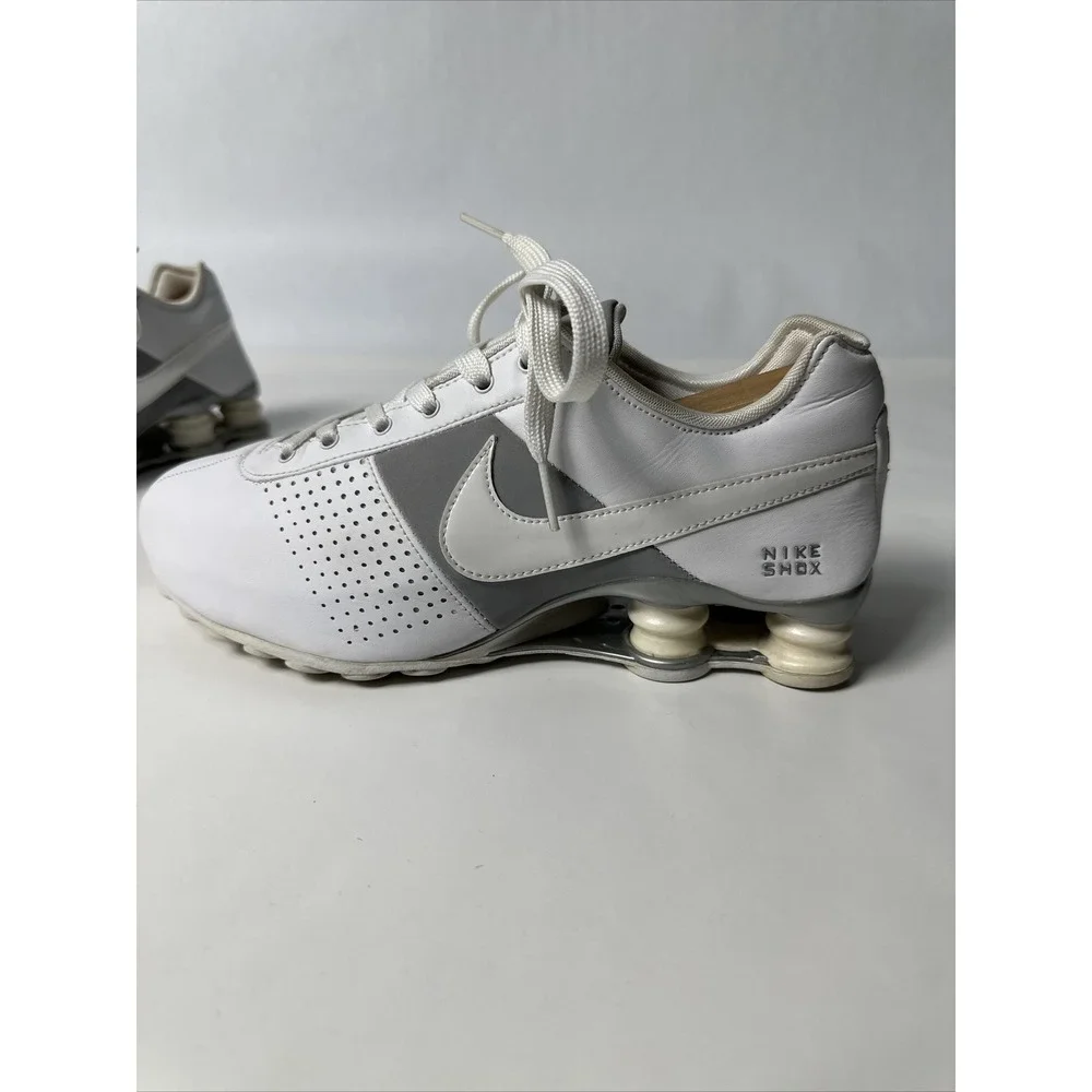 Nike Shox Deliver 317549-112 Women's White/Grey Leather Sneakers Shoes Size 8.5 - Picture 7 of 11